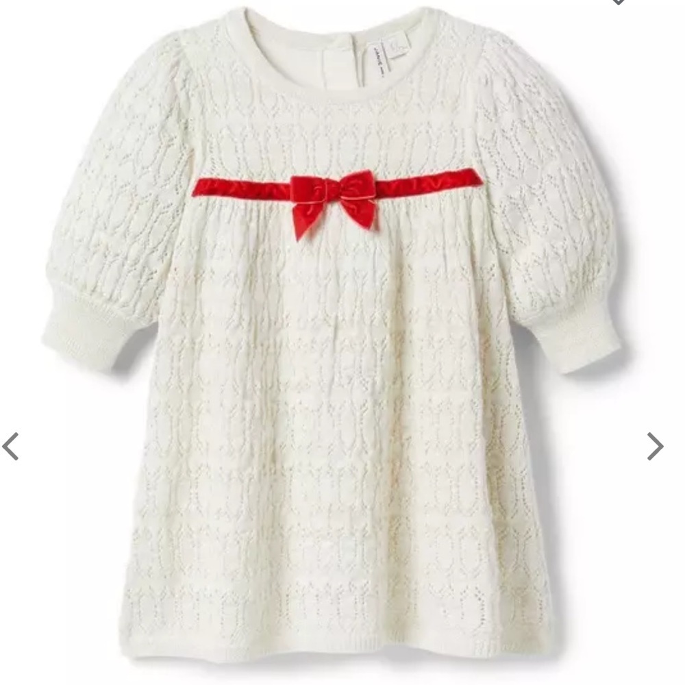 NWT Janie and Jack Baby 6-12M Shimmer Sweater Dress